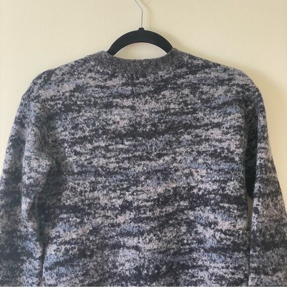 Athleta M long sleeve button down cardigan gray black athleisure merino wool - Picture 6 of 7